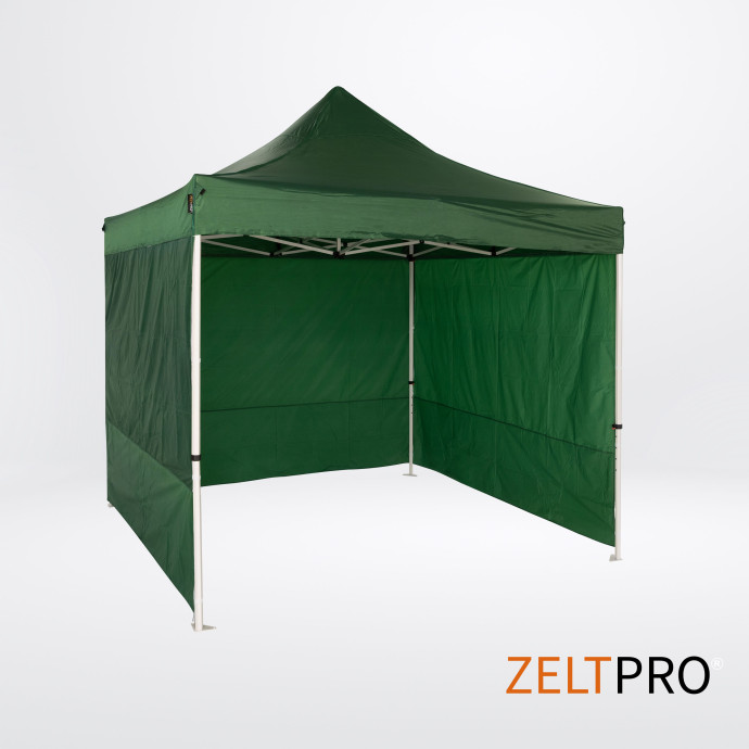 Prekybinė Palapinė 3x3 Žalia Zeltpro PROFRAME iš šono