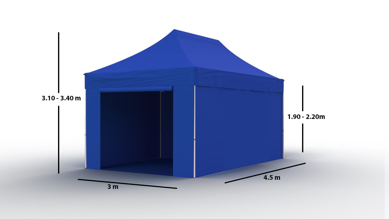 Prekybinė Palapinė 3x4,5 Mėlyna Zeltpro PROFRAME