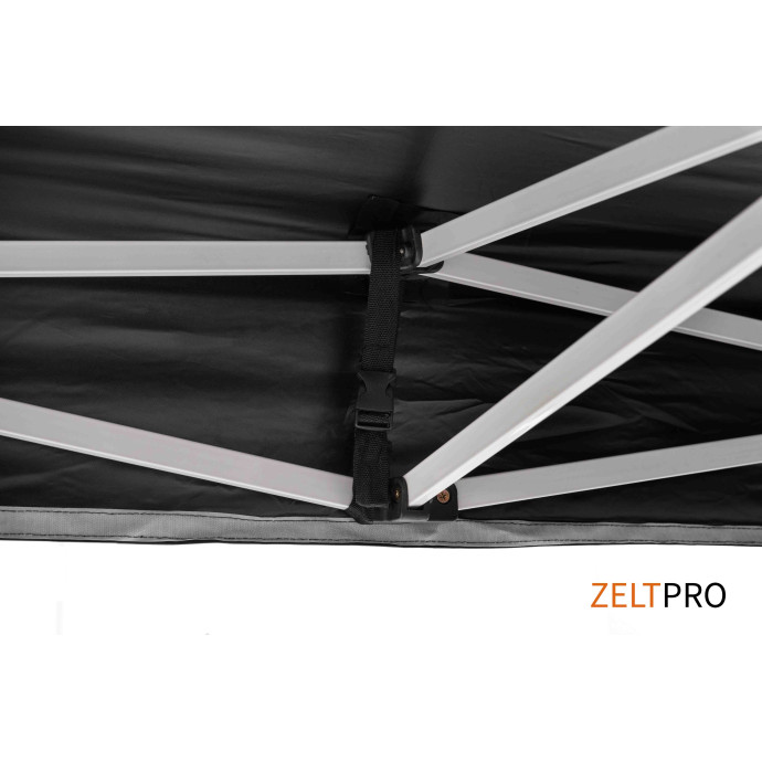 Prekybinė Palapinė 3x4,5 Juoda Zeltpro PROFRAME išskleista
