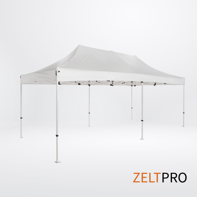 Prekybinė Palapinė 3x6 Balta Zeltpro PROFRAME iš kairės pusės