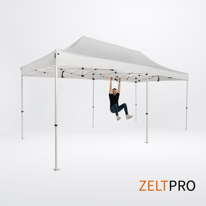 Prekybinė Palapinė 3x6 Balta Zeltpro PROFRAME iš dešinės pusės