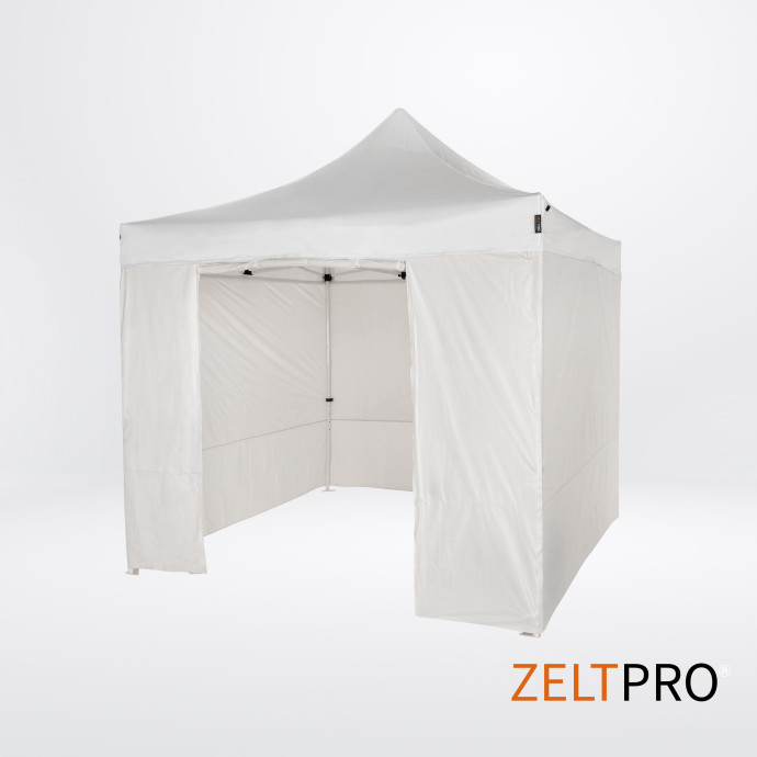 Prekybinė Palapinė 2x2 Balta Zeltpro PROFRAME iš galo