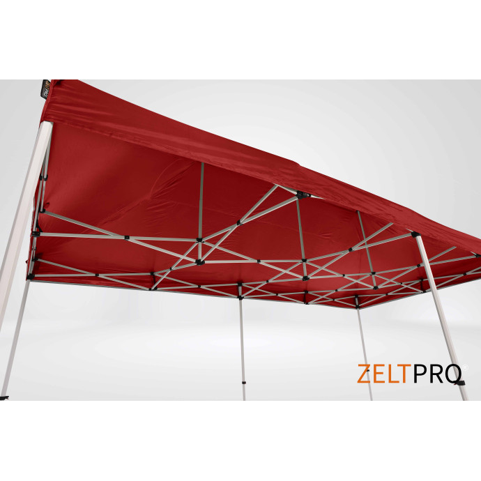 Prekybinė Palapinė 3x6 Raudona Zeltpro PROFRAME su visomis sienomis