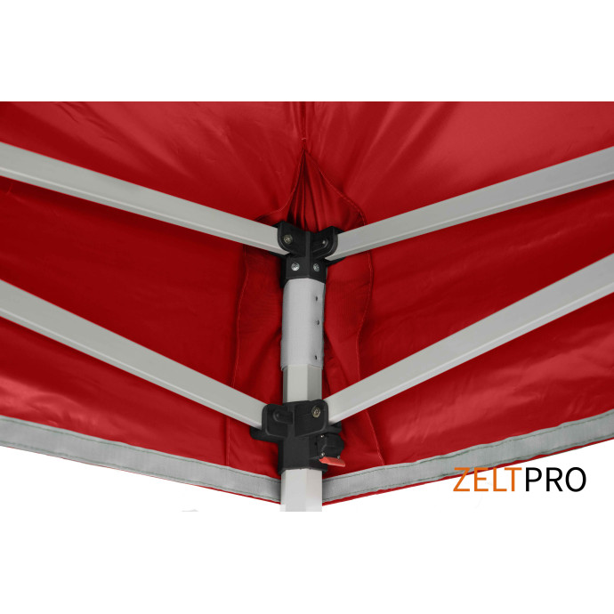 Prekybinė Palapinė 3x6 Raudona Zeltpro PROFRAME išskleista