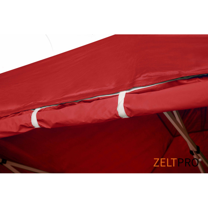 Prekybinė Palapinė 3x6 Raudona Zeltpro PROFRAME šoninis rėmas
