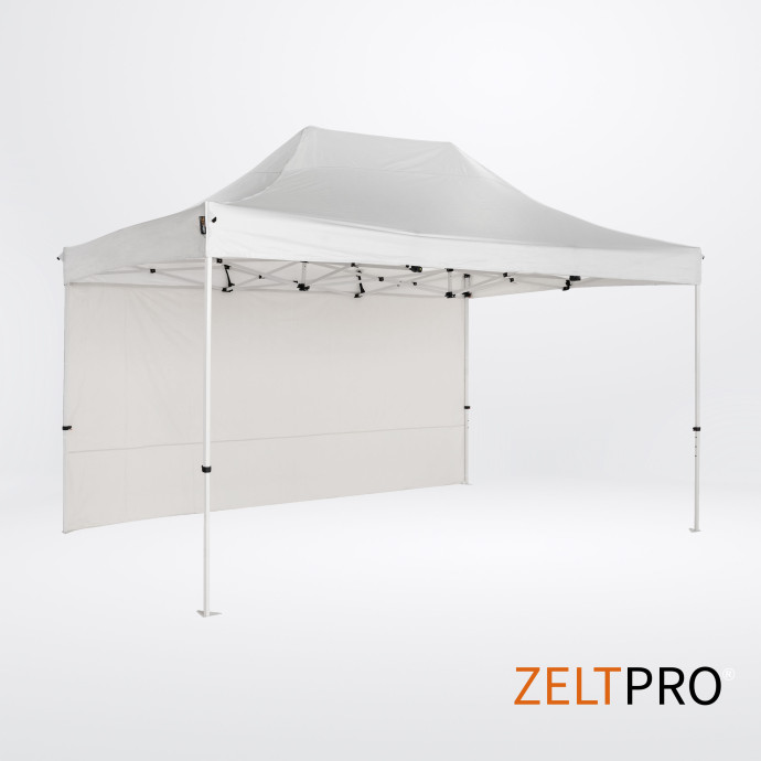 Prekybinė Palapinė 3x4,5 Balta Zeltpro PROFRAME iš galo