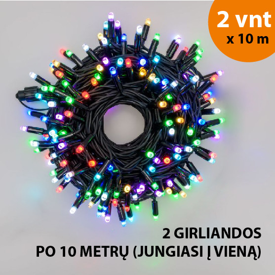 Lauko ir vidaus girlianda (LED lemputės) 20 m PROLED RGB