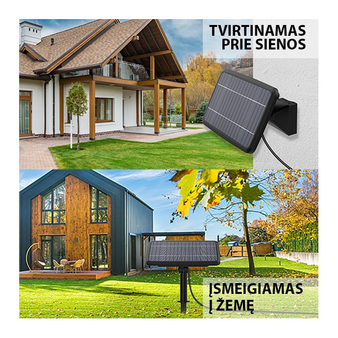 Lauko girlianda su saulės baterija (LED) Perl Balta