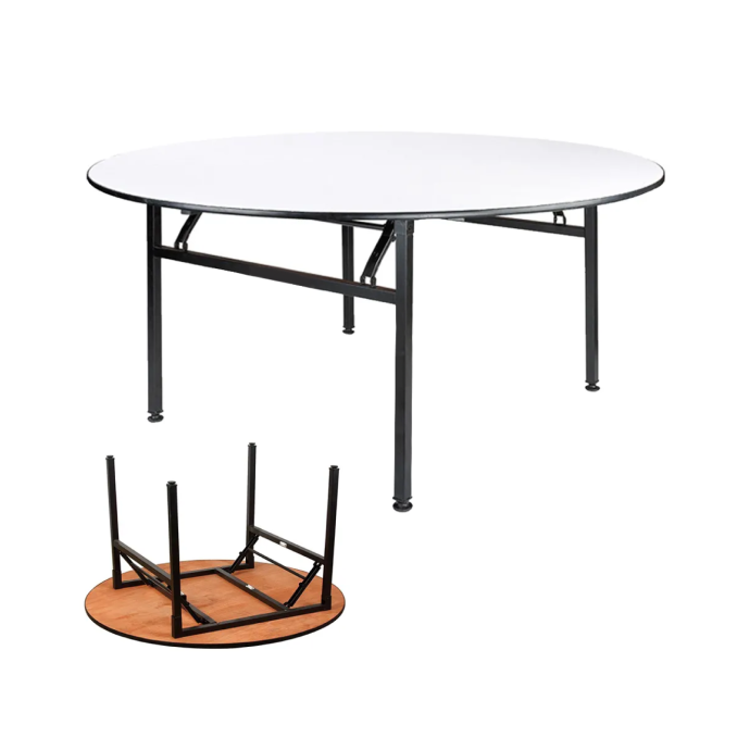Apvalus medinis stalas dengtas PVC D150