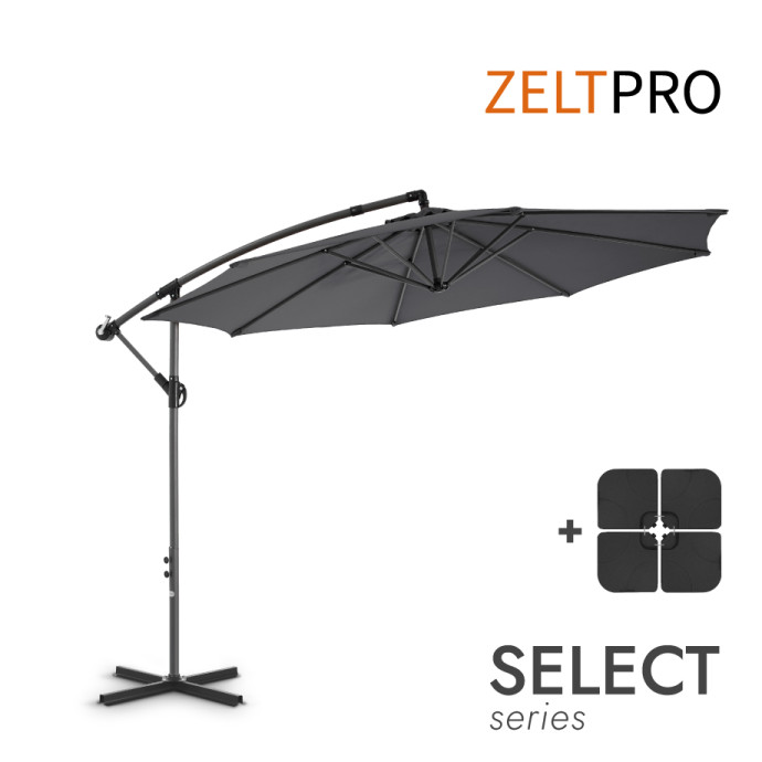 Lauko skėtis su padu Select Antracito