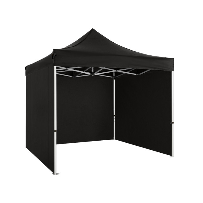 Prekybinė Palapinė 3x3 Juoda Zeltpro PREMIUM+ iš kairės pusės