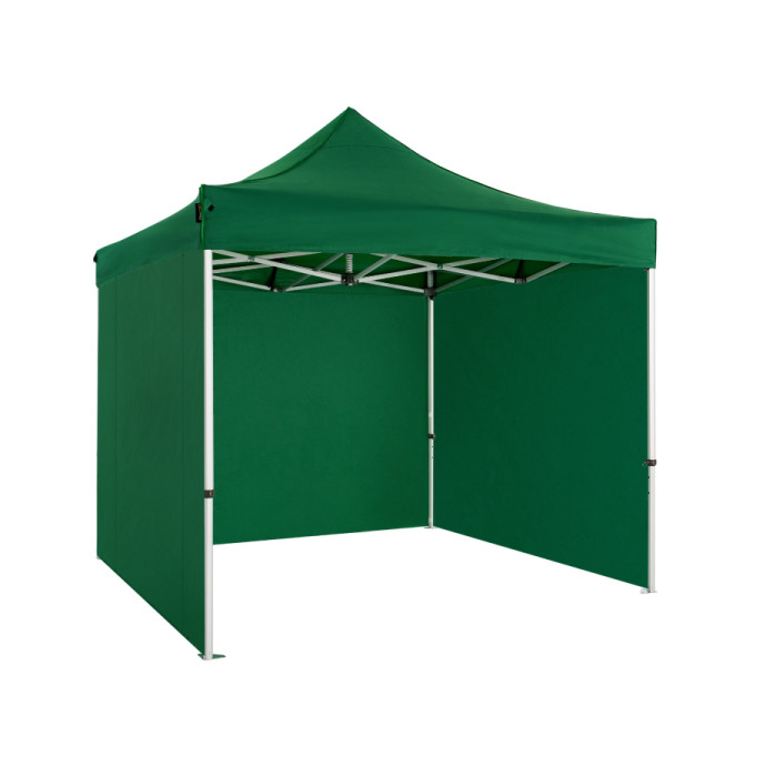 Prekybinė Palapinė 3x3 Žalia Zeltpro PREMIUM+ iš kairės pusės