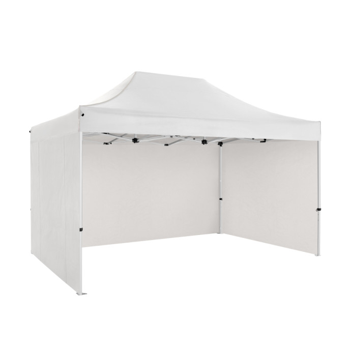 Prekybinė Palapinė 3x4,5 Balta Zeltpro PREMIUM+ iš kairės pusės