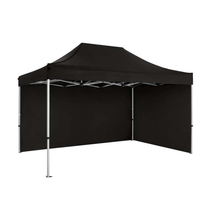 Prekybinė Palapinė 3x4,5 Juoda Zeltpro PREMIUM+ iš galo