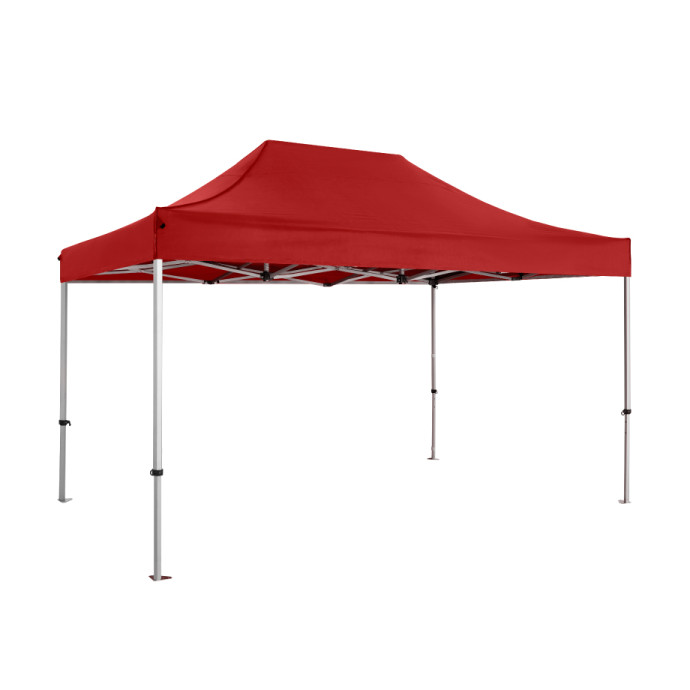 Prekybinė Palapinė 3x4,5 Raudona Zeltpro PREMIUM+ iš šono