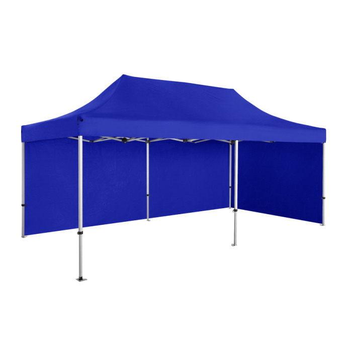 Prekybinė Palapinė 3x6 Mėlyna Zeltpro PREMIUM+ iš galo