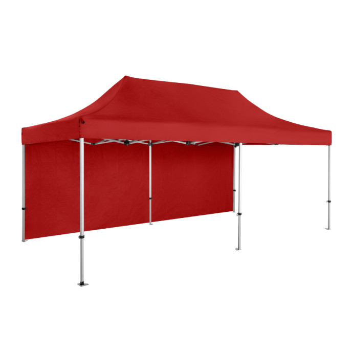 Prekybinė Palapinė 3x6 Raudona Zeltpro PREMIUM+ iš dešinės pusės