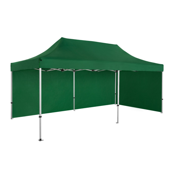 Prekybinė Palapinė 3x6 Žalia Zeltpro PREMIUM+ iš galo
