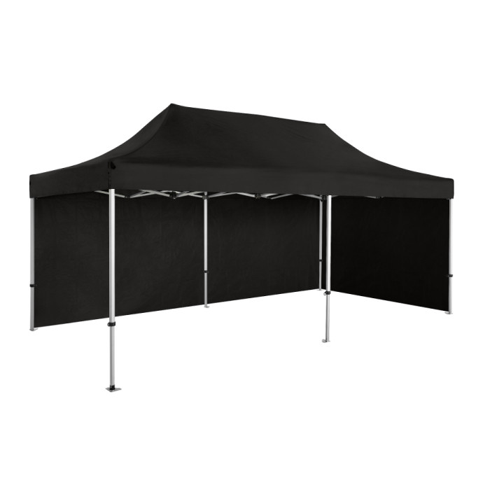 Prekybinė Palapinė 3x6 Juoda Zeltpro PREMIUM+ iš galo