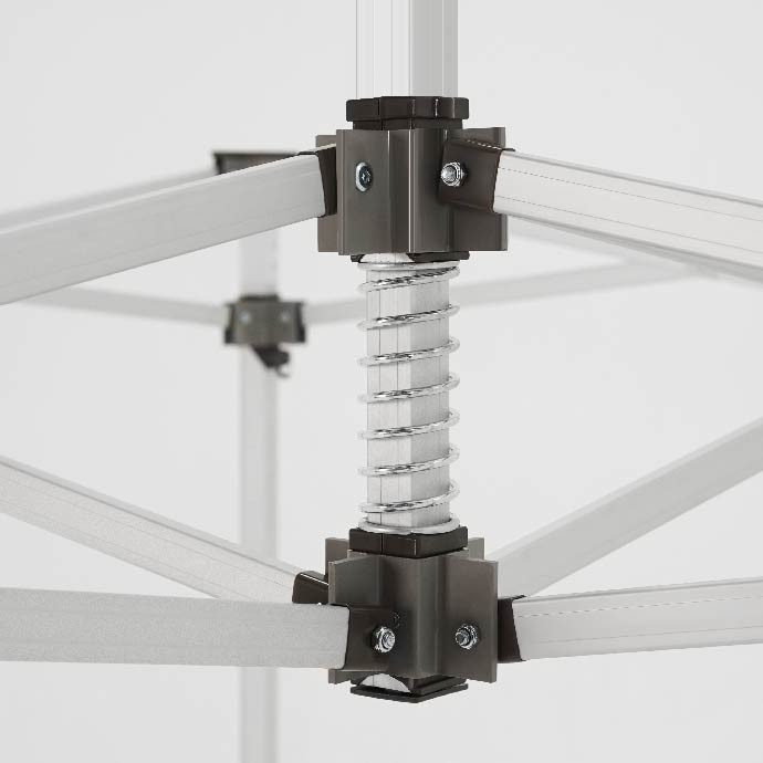 Prekybinė Palapinė 3x4,5 Mėlyna Zeltpro PREMIUM+ stogo rėmas
