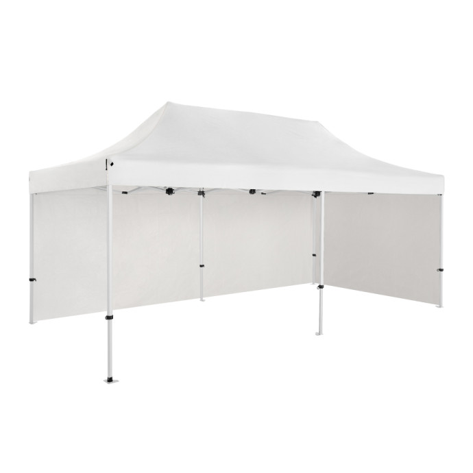 Prekybinė Palapinė 4x6 Balta Zeltpro PREMIUM+ su 4 sienomis, krepšiu iš galo
