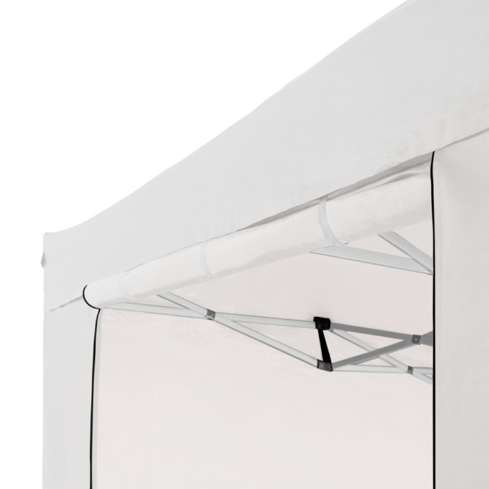 Prekybinė Palapinė 4x6 Balta Zeltpro PREMIUM+ su 4 sienomis, krepšiu su trimis sienomis