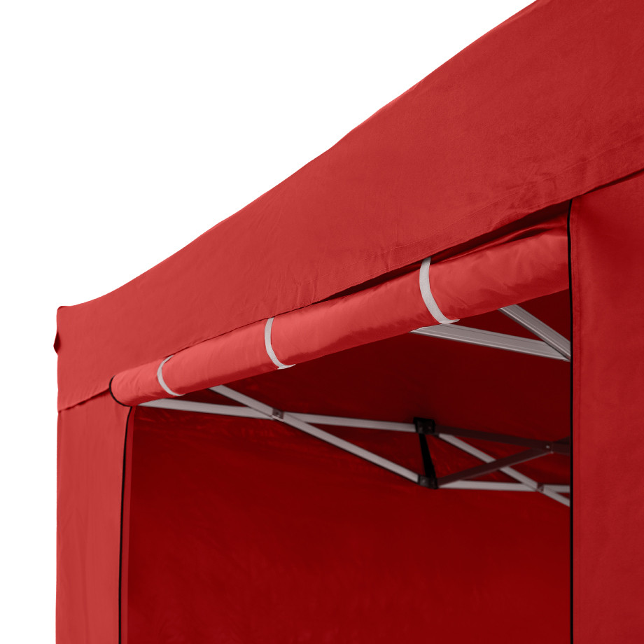 Prekybinė Palapinė 4x6 Raudona Zeltpro PREMIUM+ su 4 sienomis, krepšiu