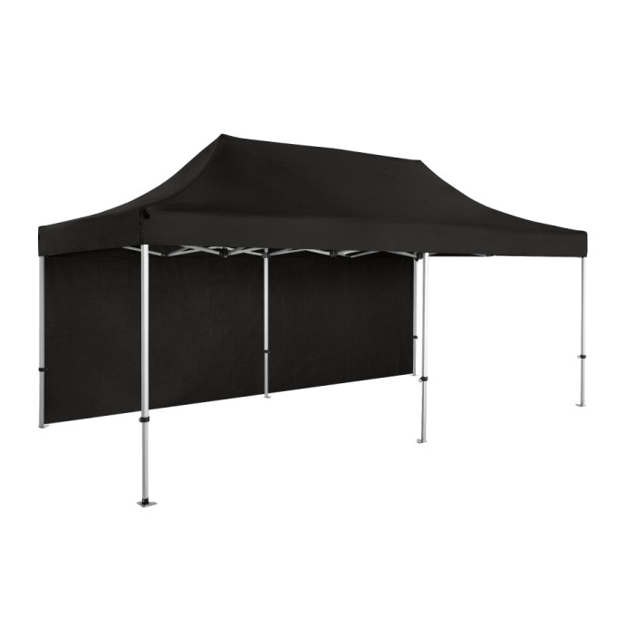 Prekybinė Palapinė 4x6 Juoda Zeltpro PREMIUM+ iš dešinės pusės