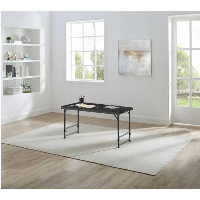Sulankstomas stalas 120 cm Juodas