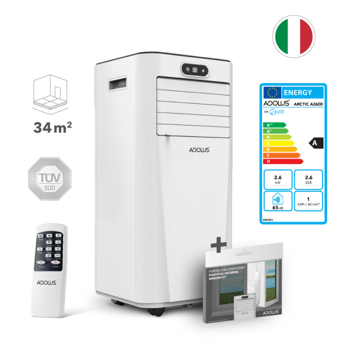 Mobilus oro kondicionierius ADOLUS ARCTIC A2600 su lango tarpine