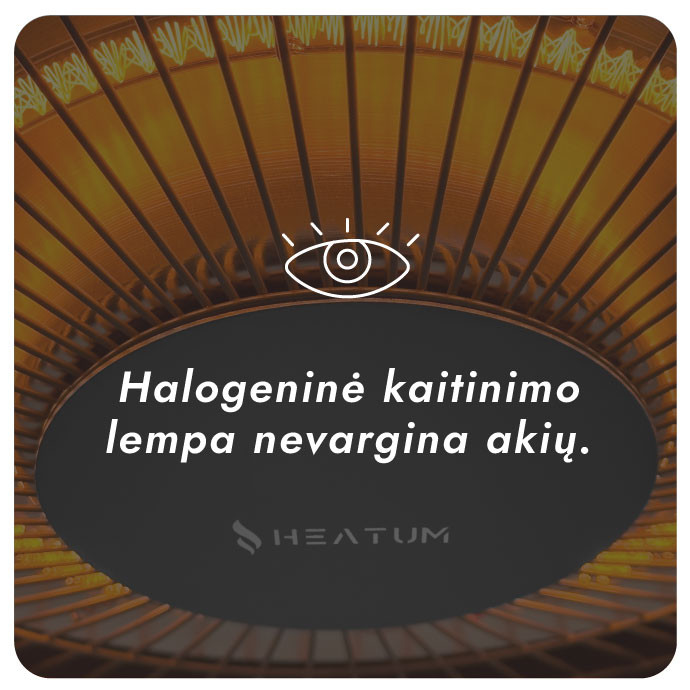 Infraraudonųjų spindulių šildytuvas Heatum H1500 AURA