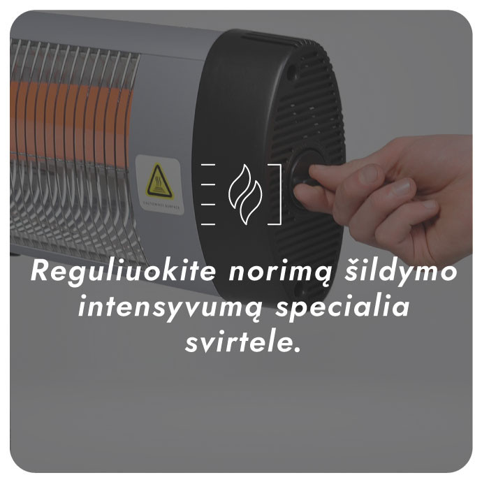 Infraraudonųjų spindulių šildytuvas Heatum H2000 OPTIM