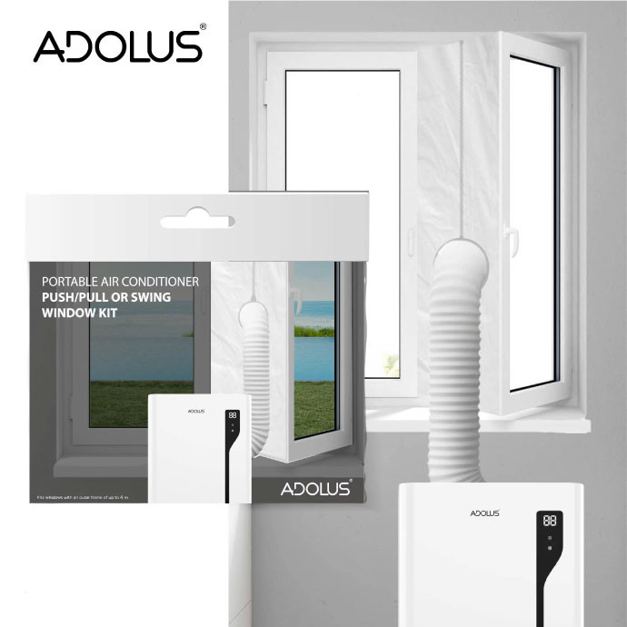 Mobilus oro kondicionierius ADOLUS ARCTIC A3600H su šildymu ir lango tarpine
