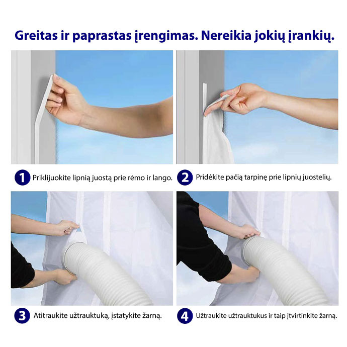 Mobilus oro kondicionierius ADOLUS ARCTIC A3600H su šildymu ir lango tarpine