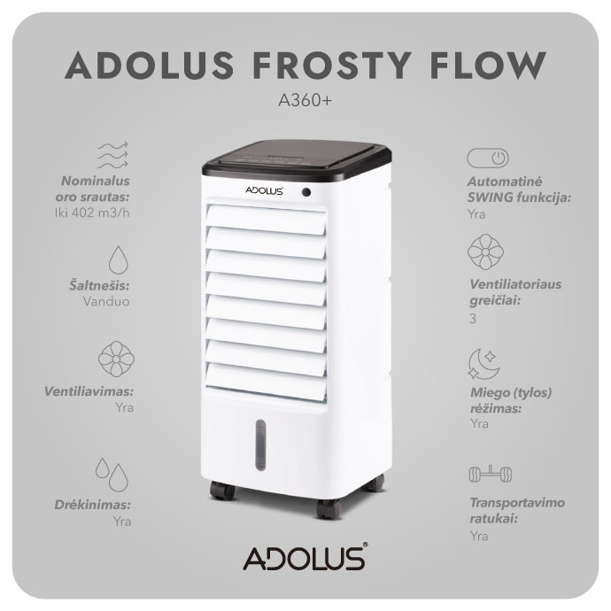 Mobilus oro vėsintuvas ADOLUS FROSTY FLOW A360+