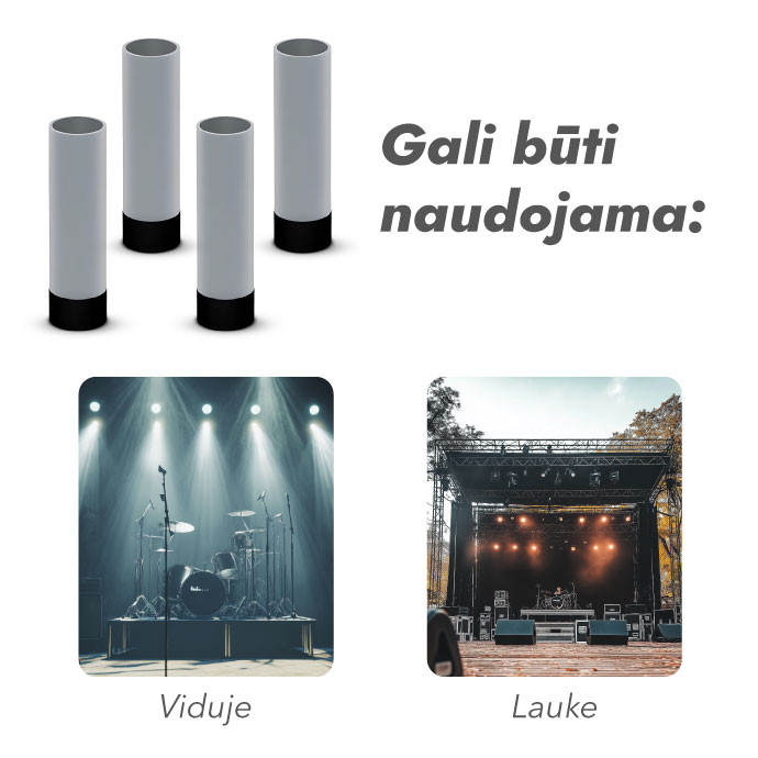 Pakylų kojos 20 cm komplektas ( 4 vnt )