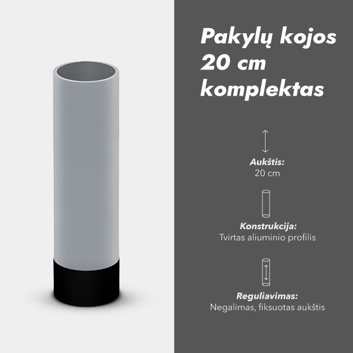Pakylų kojos 20 cm komplektas ( 4 vnt )