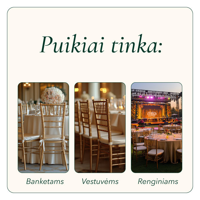 Bambukinė Chiavari kėdė