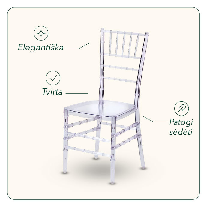 Skaidri kėdė Chiavari