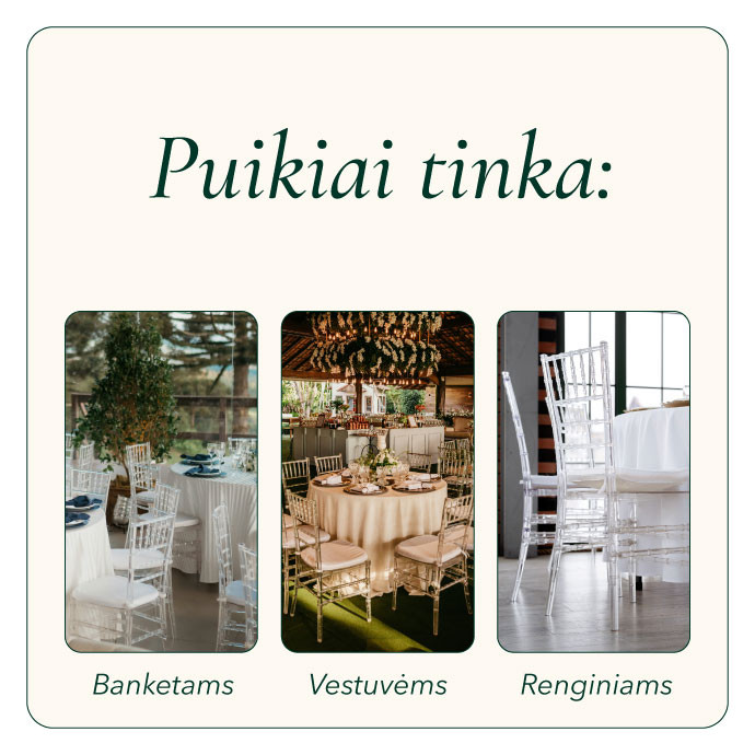 Skaidri kėdė Chiavari