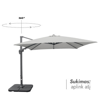 Lauko skėtis (užvalkalas dovanų) Maestro Light Grey Lauko skėtis (užvalkalas dovanų) Maestro Light Grey