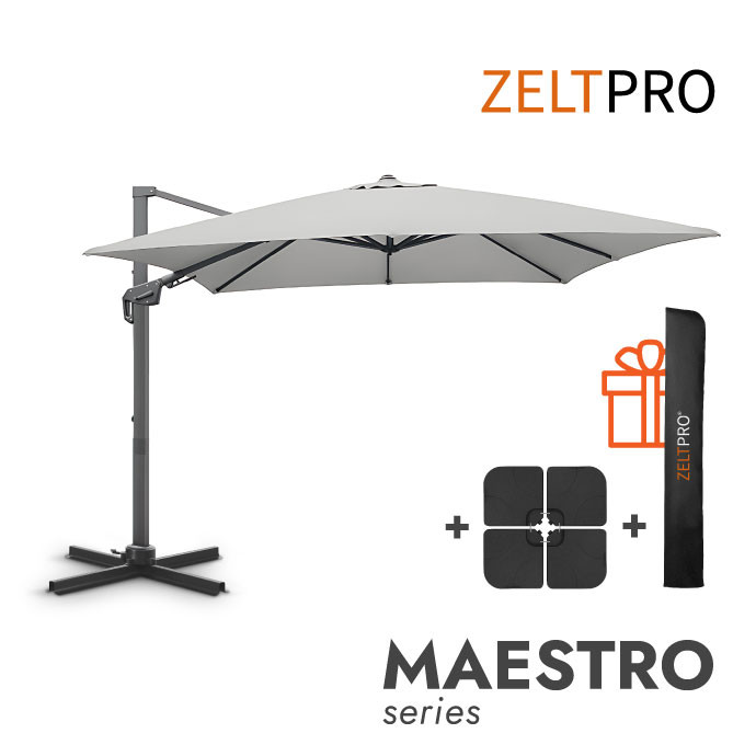Lauko skėtis su padu (užvalkalas dovanų) Maestro Light Grey