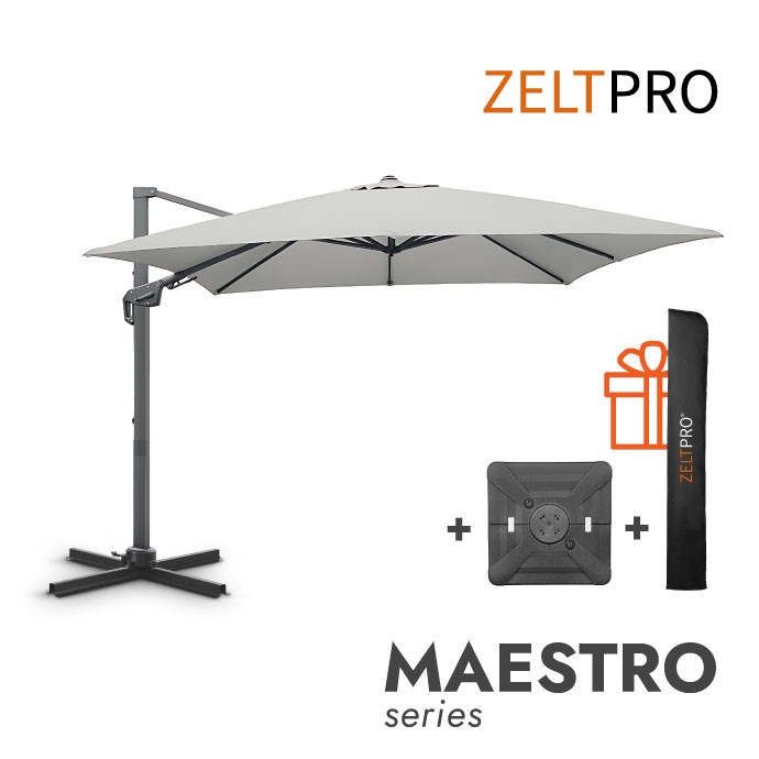 Lauko skėtis su Solid padu (užvalkalas dovanų) Maestro Light Grey