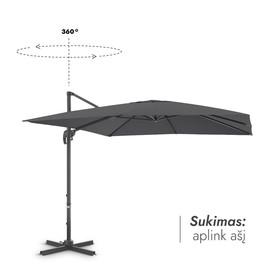 Lauko skėtis su Solid padu Comfort Antracito