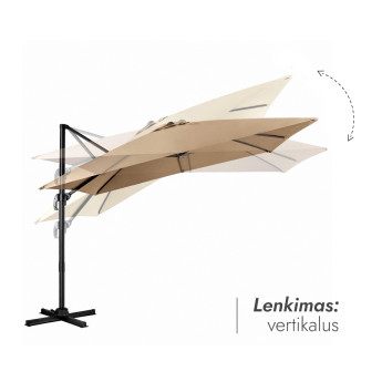 Lauko skėtis su Solid padu Comfort Taupe Lauko skėtis su Solid padu Comfort Taupe