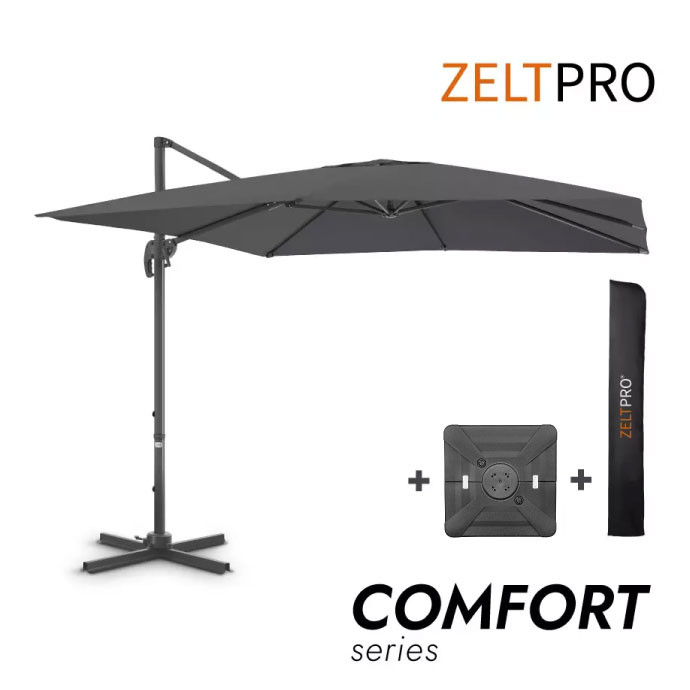 Lauko skėtis su Solid padu ir užvalkalu Comfort Antracito