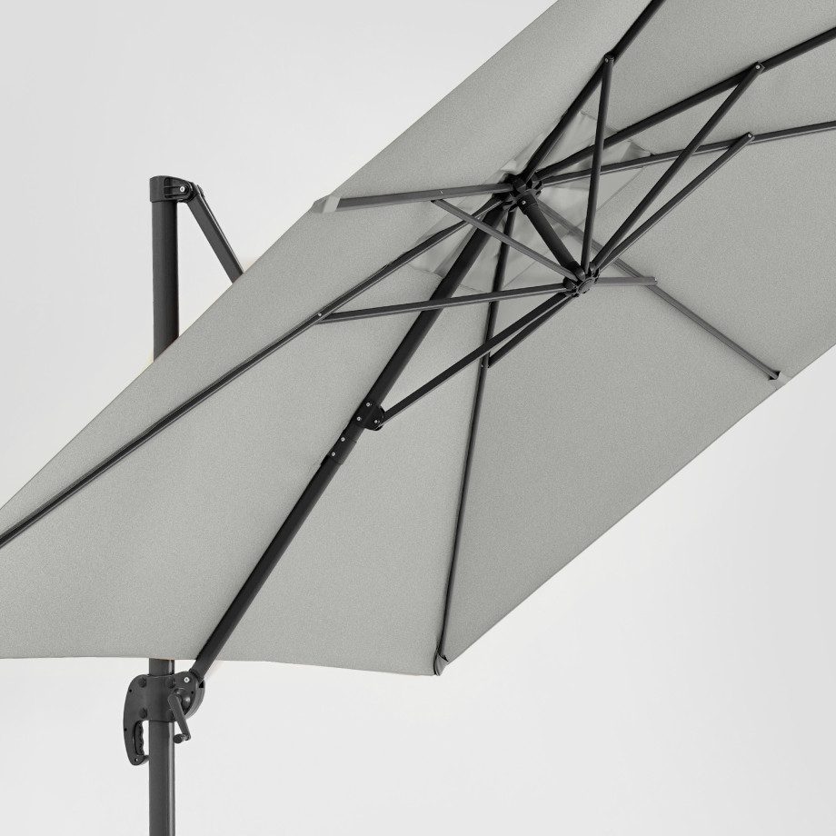 Lauko skėtis su Solid padu ir užvalkalu Comfort Light Grey