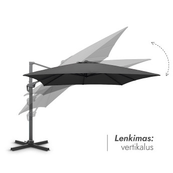 Lauko skėtis (užvalkalas dovanų) Lounge Antracito Lauko skėtis (užvalkalas dovanų) Lounge Antracito