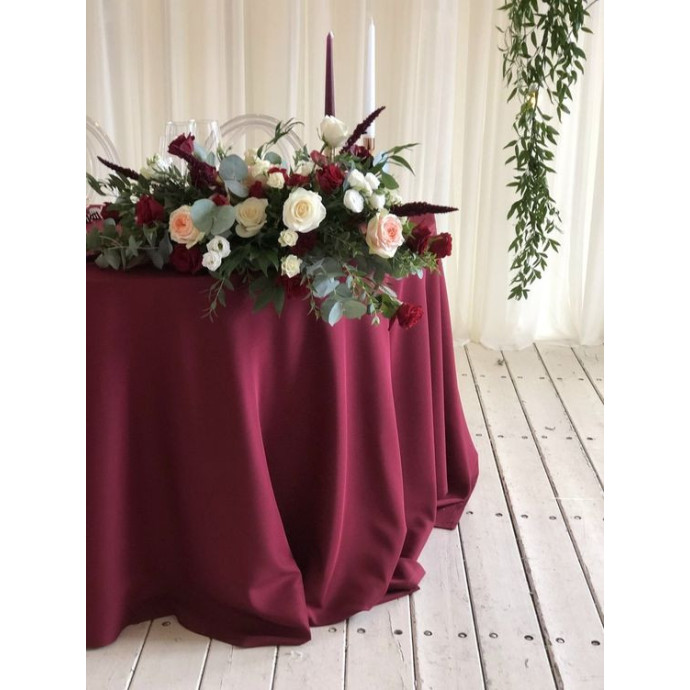 Atspari dėmėms Restly Apvali staltiesė Bordo D320