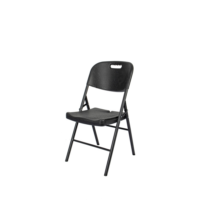 Sulankstoma kėdė plastikinė Premium Juoda